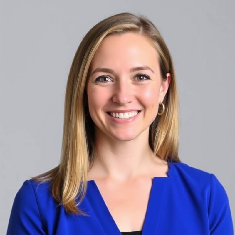 A professional headshot of Samantha Davis, the Head of Curriculum Development at EduNexus Academy.