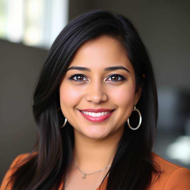 Portrait of Aisha Khan, Digital Marketing Instructor